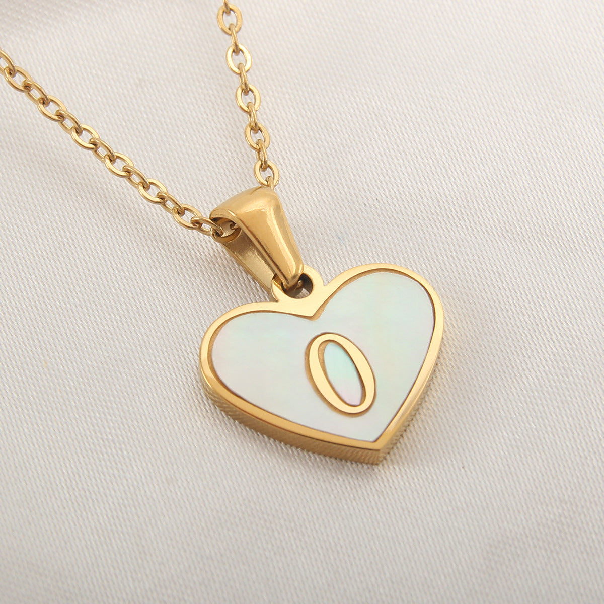 Heart Shaped Initial Necklace