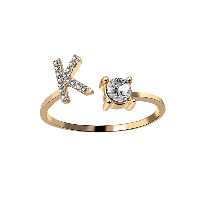 Adjustable Initial Letter Ring