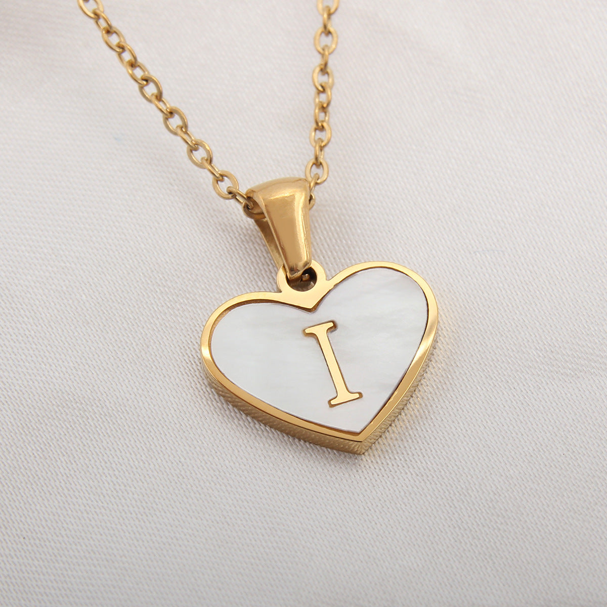 Heart Shaped Initial Necklace