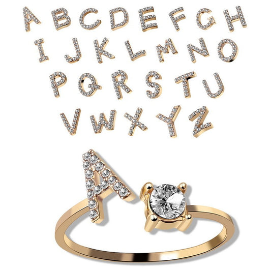 Adjustable Initial Letter Ring