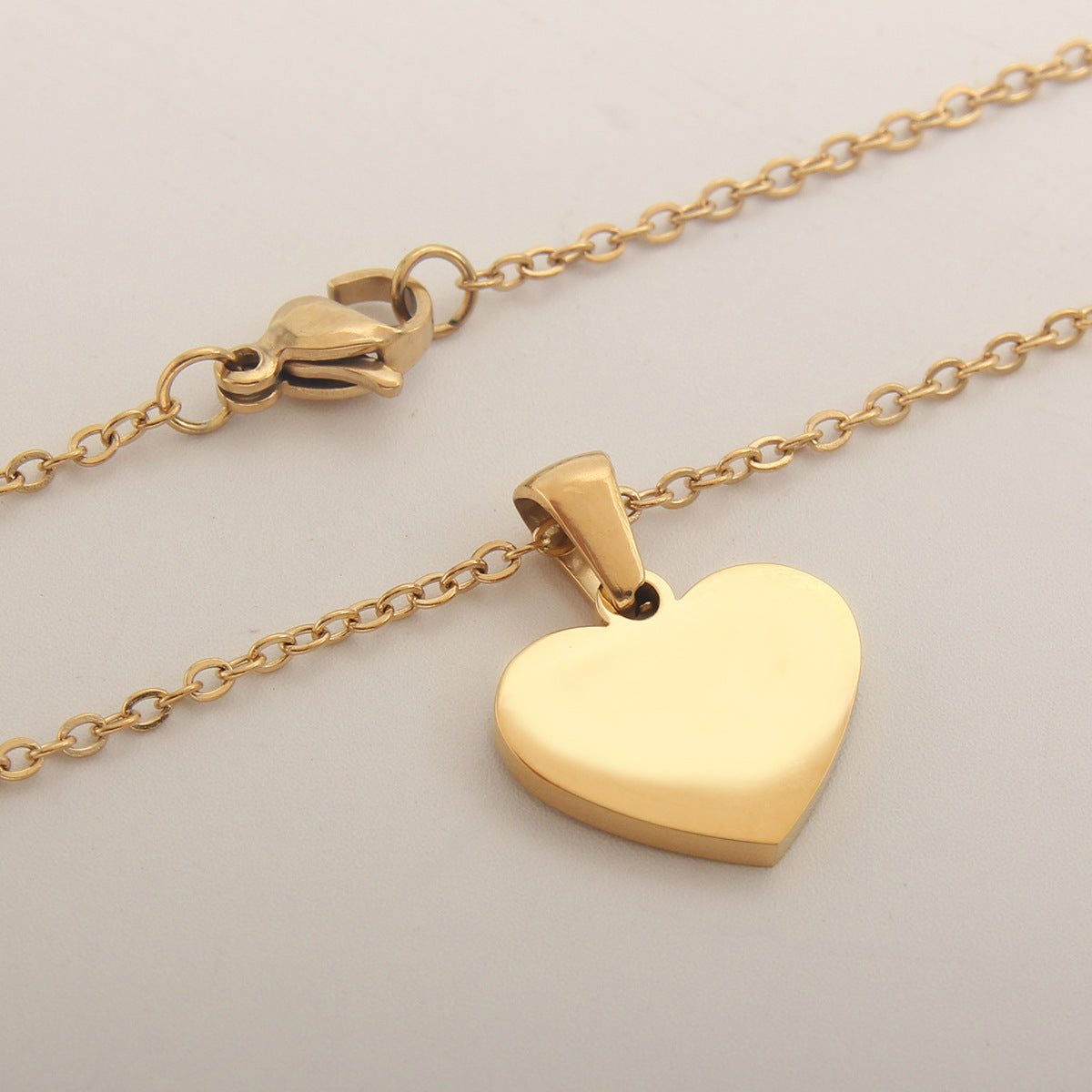 Heart Shaped Initial Necklace