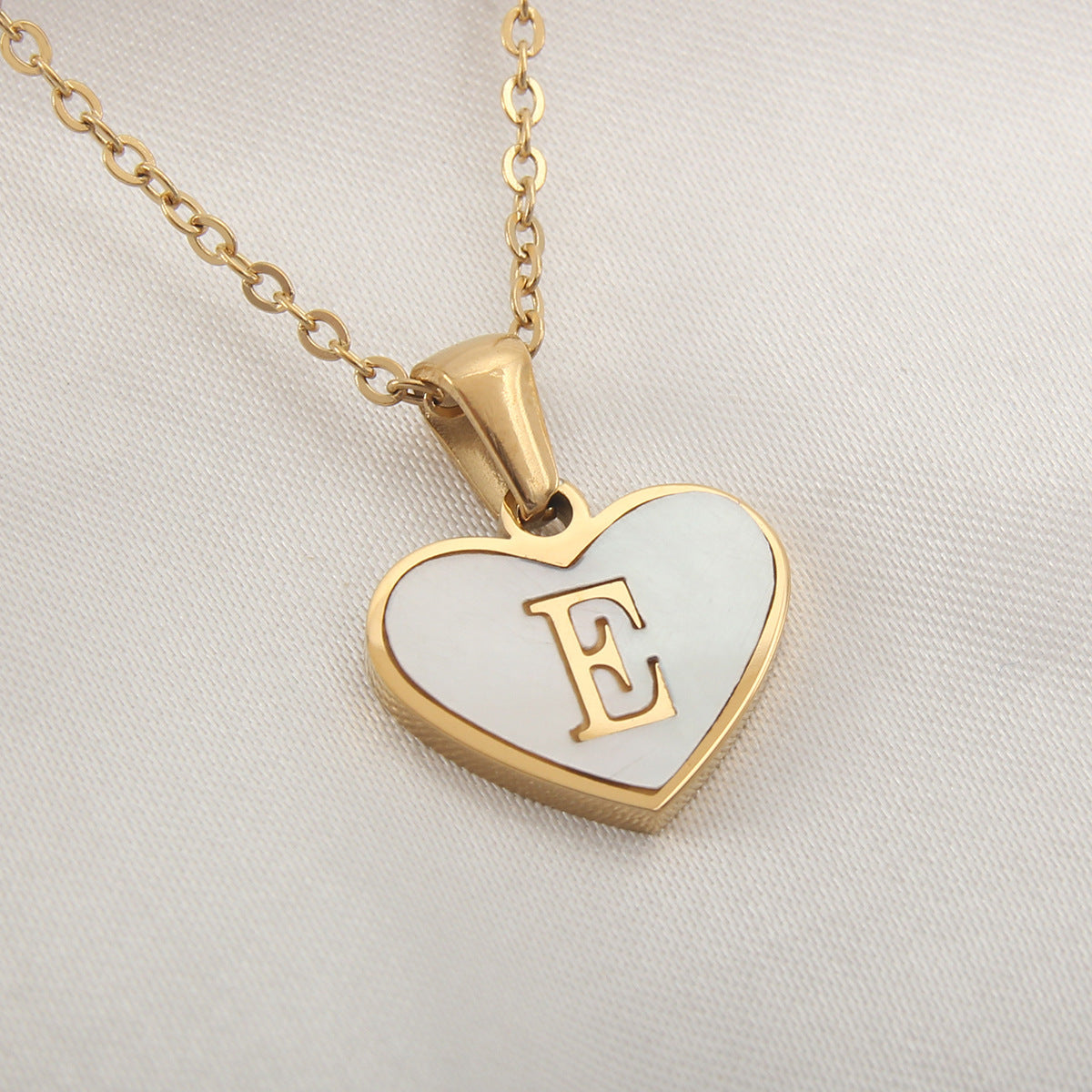 Heart Shaped Initial Necklace